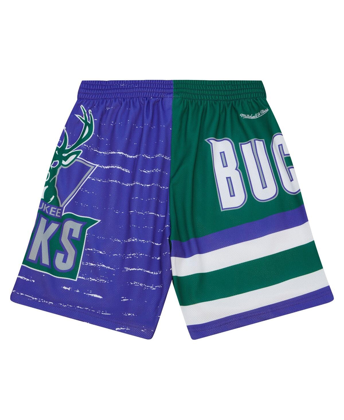 Men's Mitchell & Ness Hunter Green Milwaukee Bucks Jumbotron 3.0 Shorts - Hunter Green