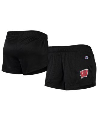 Women's Champion Black Wisconsin Badgers Logo Mesh Shorts - Macy's