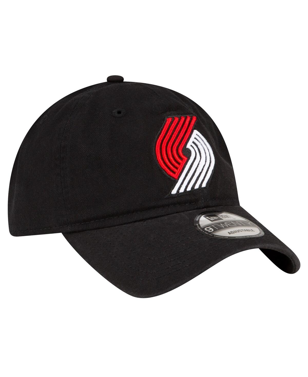 Shop New Era Men's  Black Portland Trail Blazers Team 2.0 9twenty Adjustable Hat