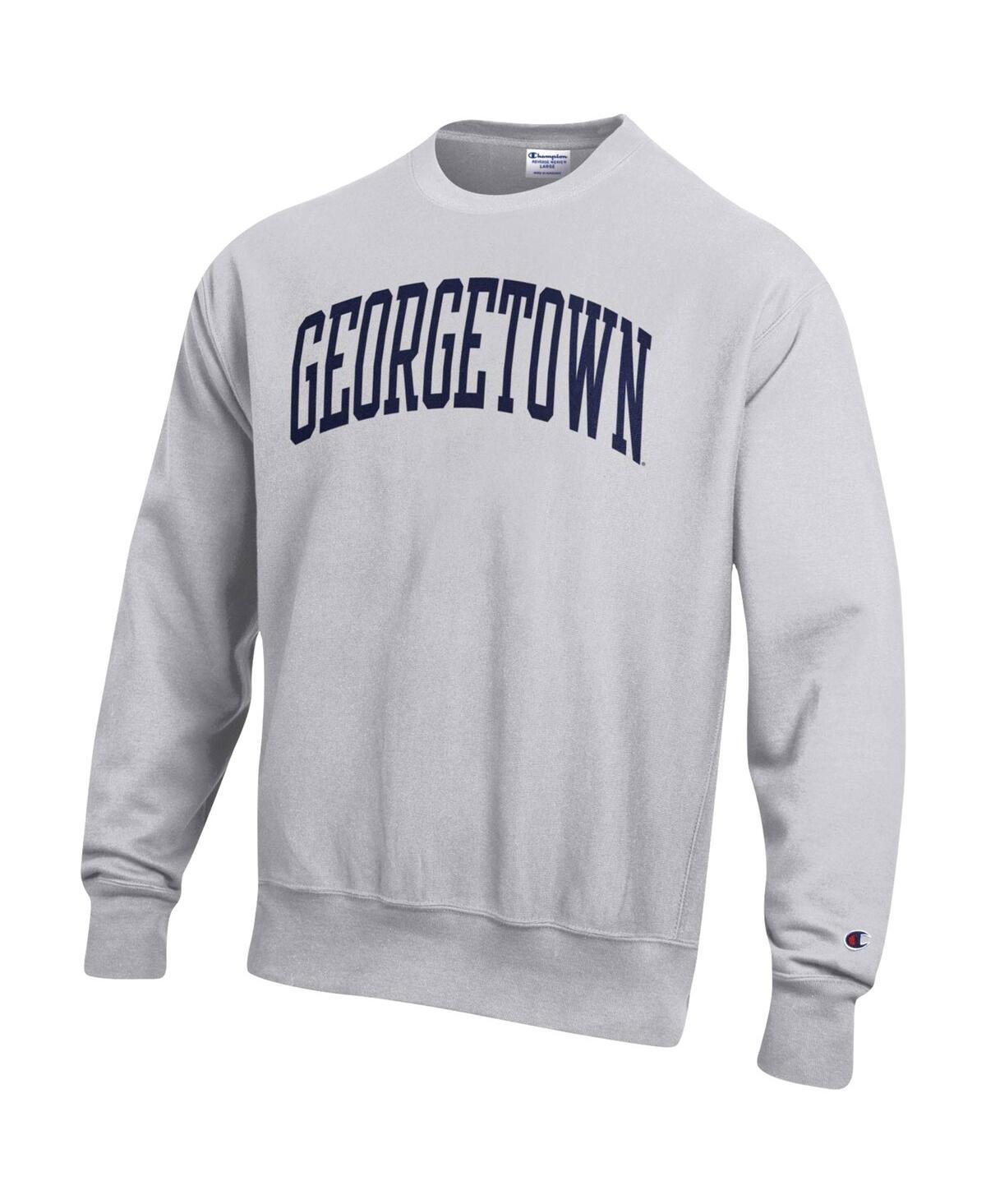 Men's ChampionGeorgetown Hoyas Arch Reverse Weave Pullover Sweatshirt - Heathered Gray