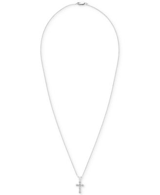 Diamond Cross 18" Pendant Necklace (1/10 ct. t.w.) in 14k Gold