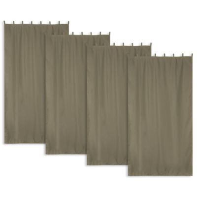 54"x120" Outdoor Curtain Panel Tab Top UV30+ Porch Pergola Backyard 4 Piece