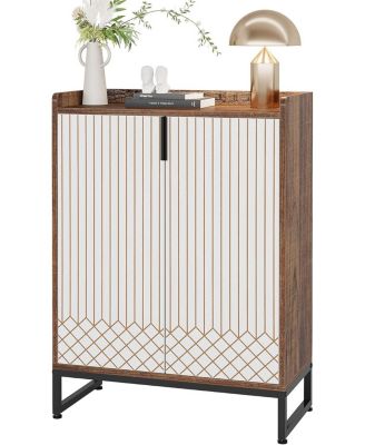 25-Pair 5-Tier Shoe Cabinet with Doors and Freestanding Storage Organizer for Bedroom, Hallway, Living Room