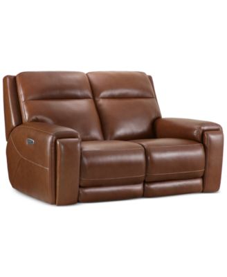 Varsani 67" Zero Gravity Leather Loveseat, Created for Macy's