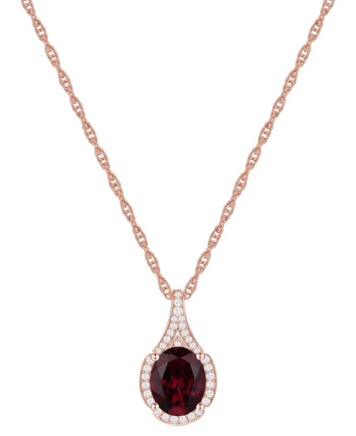 Amethyst (1-1/2 ct. t.w.) & Lab-Grown White Sapphire (1/8 ct. t.w.) Oval