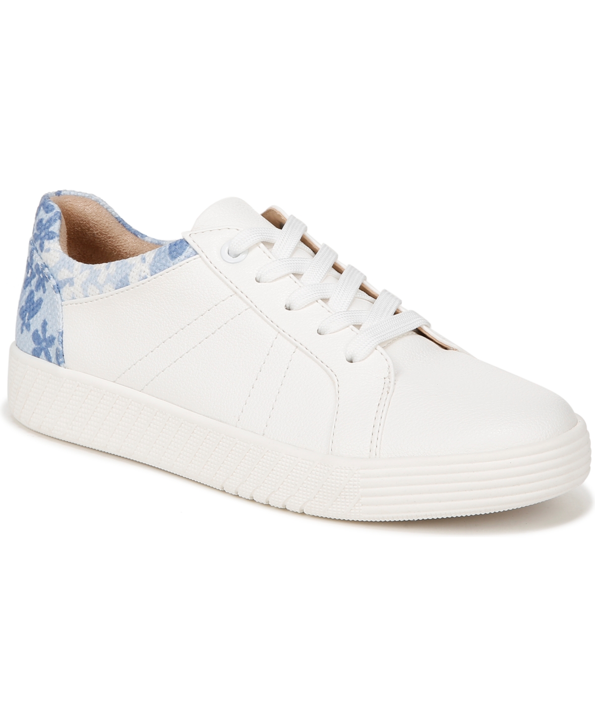 Shop Soul Naturalizer Neela Sneakers In White,bluebell Faux Leather,canvas