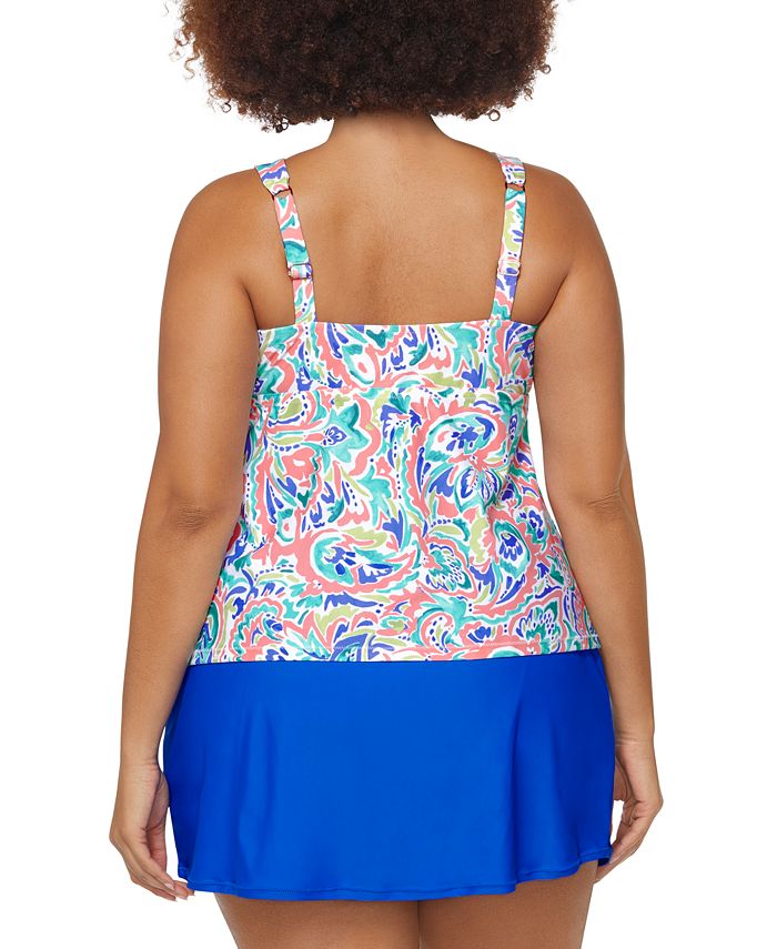 Raisins Curve Trendy Plus Size Rimini V Neck Tankini Top And Swim Skirt Macys 