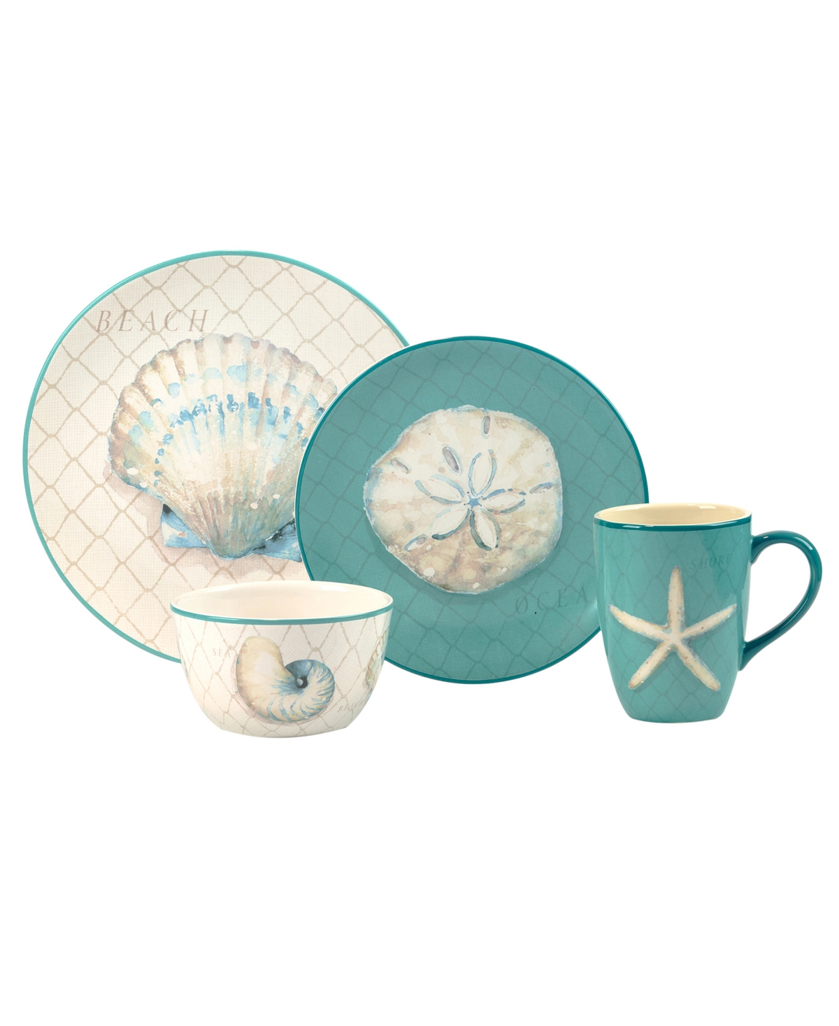 Certified International Ocean View 16pc Dinnerware Set, Service For 4 In Miscellaneous