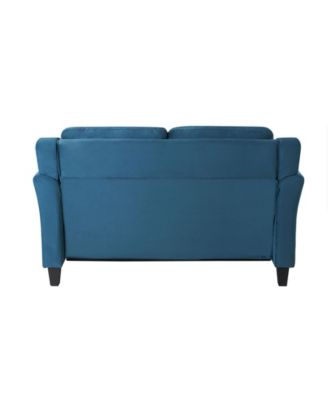 56.3" W Polyester Harvard Loveseat with Curved Arms