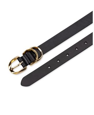 Women's Genuine Leather Sculptured Harness Buckle Belt