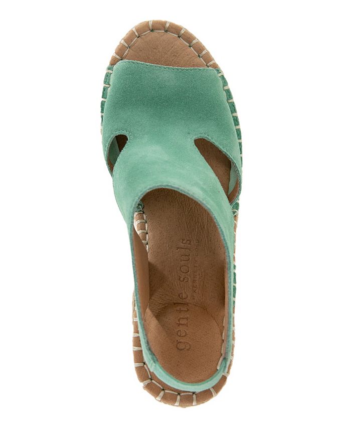 GENTLE SOULS - Cody Perforated Suede Espadrille Wedge main image 0