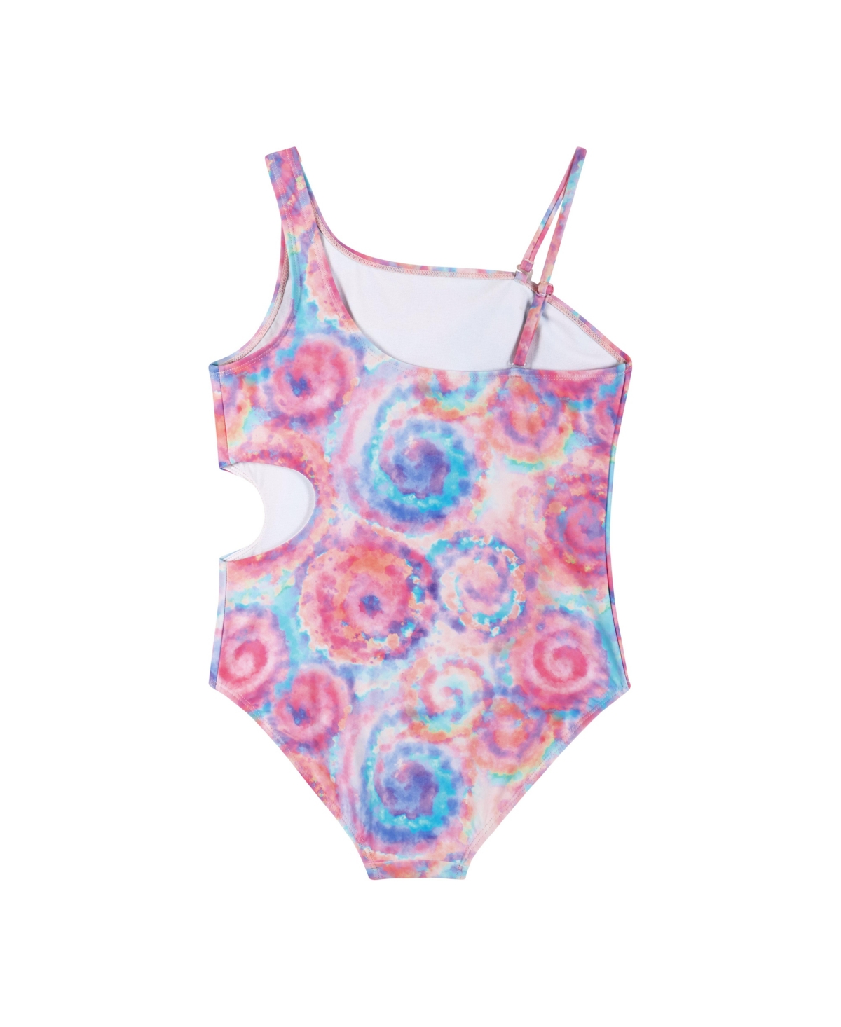 Child Girls Pink Tie Dye Rib Swimsuit