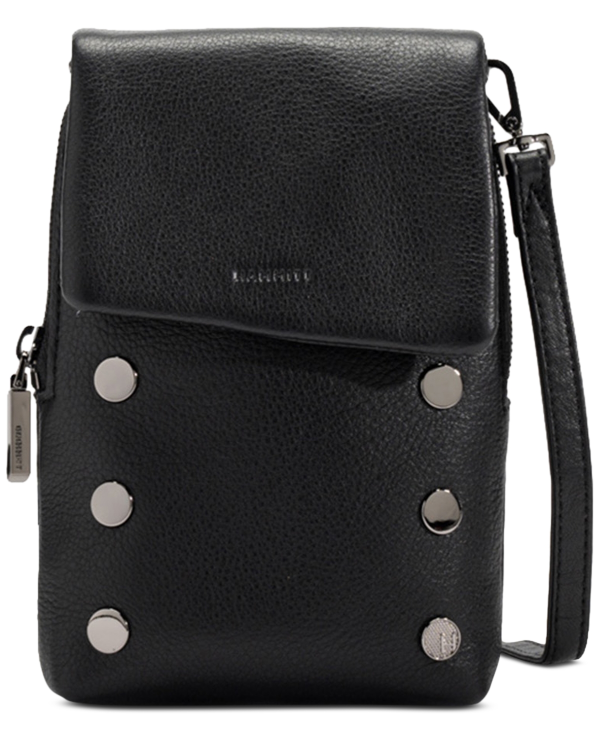 Shop Hammitt Vip Mini Mobile Leather Crossbody In Black,gm