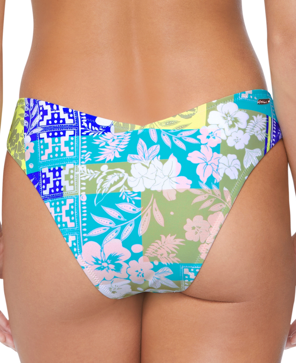 Shop Raisins Juniors' Oahu Printed V-shape Bikini Bottoms In Multi Color
