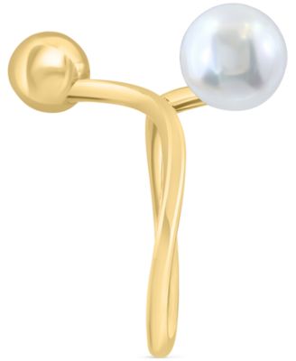 EFFY&reg; Freshwater Pearl (8mm) Abstract Statement Ring in 14k Gold