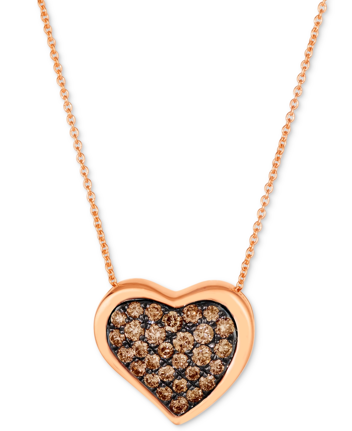Le Vian Godiva x Le Vian Chocolate Ganache Heart Pendant Necklace Featuring Chocolate Diamond (5/8 ct. t.w.) in 14k Gold (Also Available