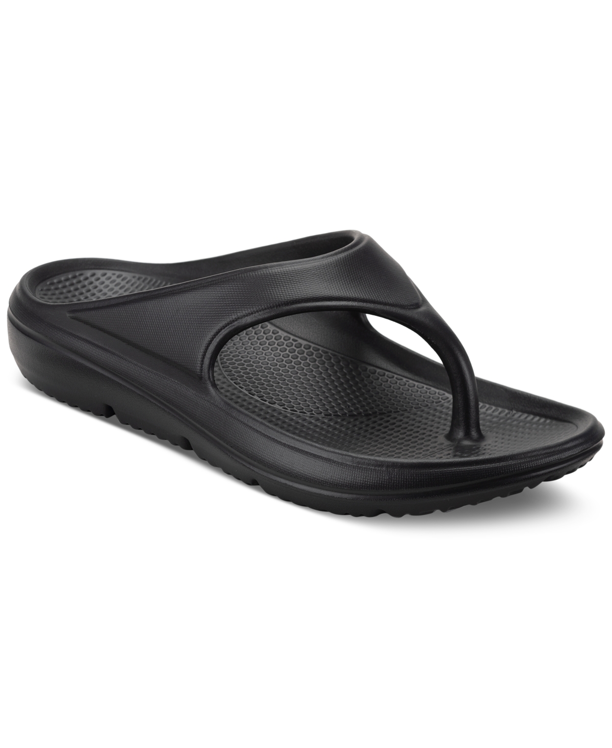 Shop Club Room Men's Remy Thong Sandals, Created For Macy's In Black