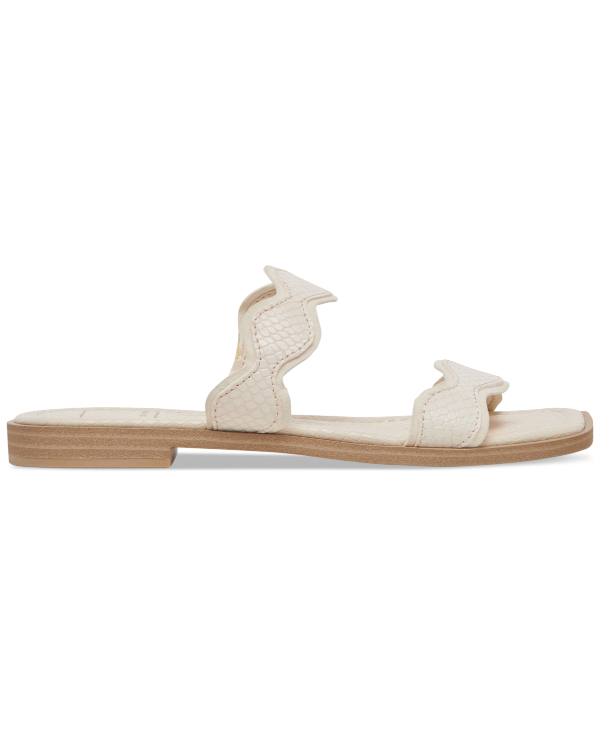 Shop Dolce Vita Women's Ilva Wavy Double-strap Slide Sandals In Gold Metallic