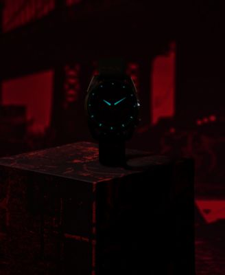 Eco-Drive Men's Marvel Miles Morales Black Leather Strap Watch 42mm