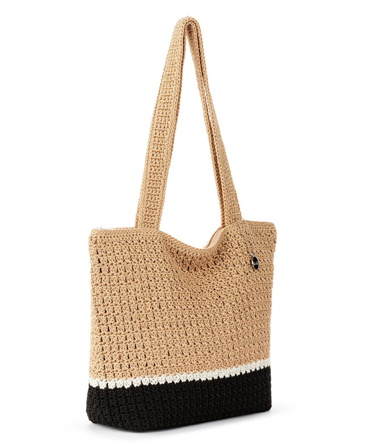 The Sak Casual Classics Crochet Tote In Wood With Gold