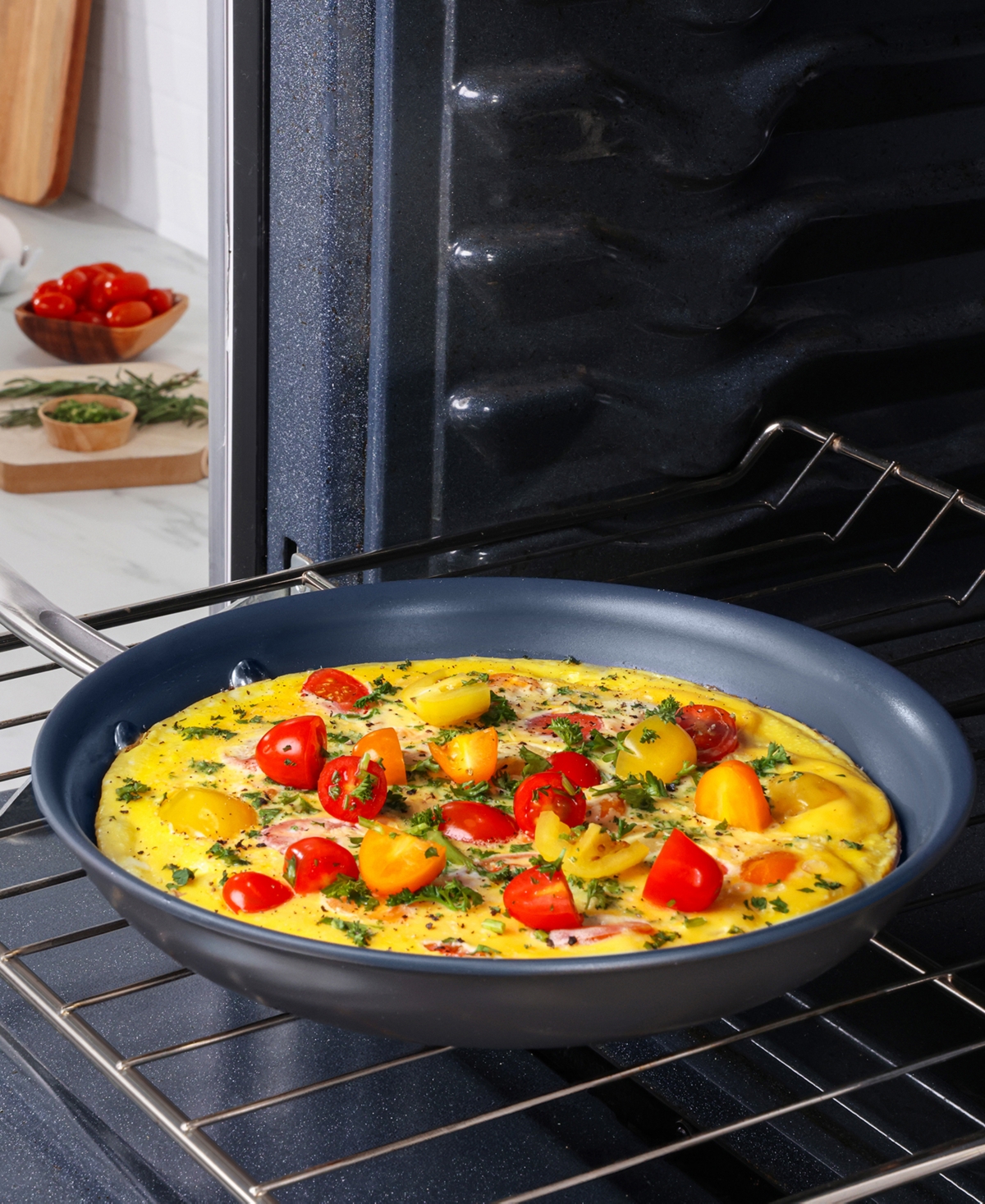 Guy Fieri 's Flavortown Hard-anodized Laser Titanium Aluminum Frypan, Set Of 2 In Charcoal