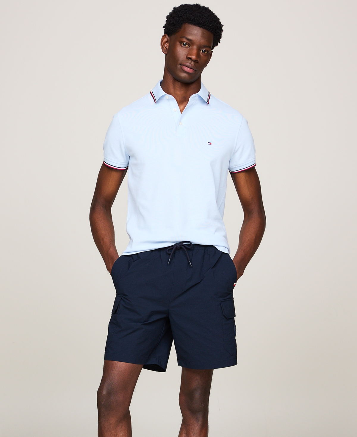 Tommy Hilfiger Men's Slim-Fit 1985 Red White & Blue Polo Shirt
