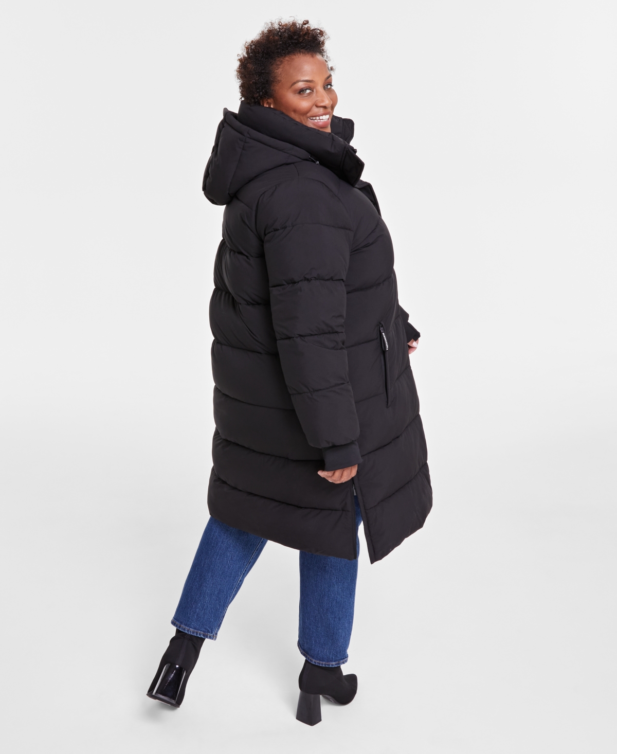 Bcbgmaxazria Plus Size Hooded Pillow-Collar Puffer Coat