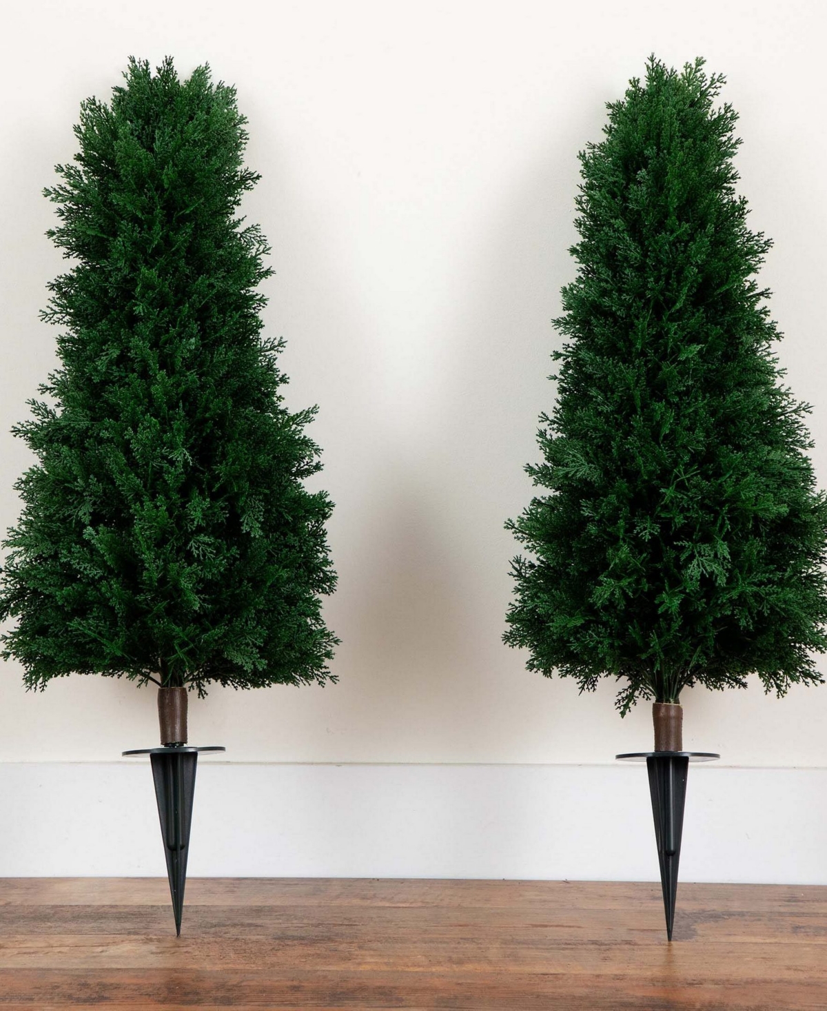 Shop Nearly Natural 3ft. Uv Resistant Artificial Cedar Plant With Integrated Ground Stake Indoor/outdoor In Green