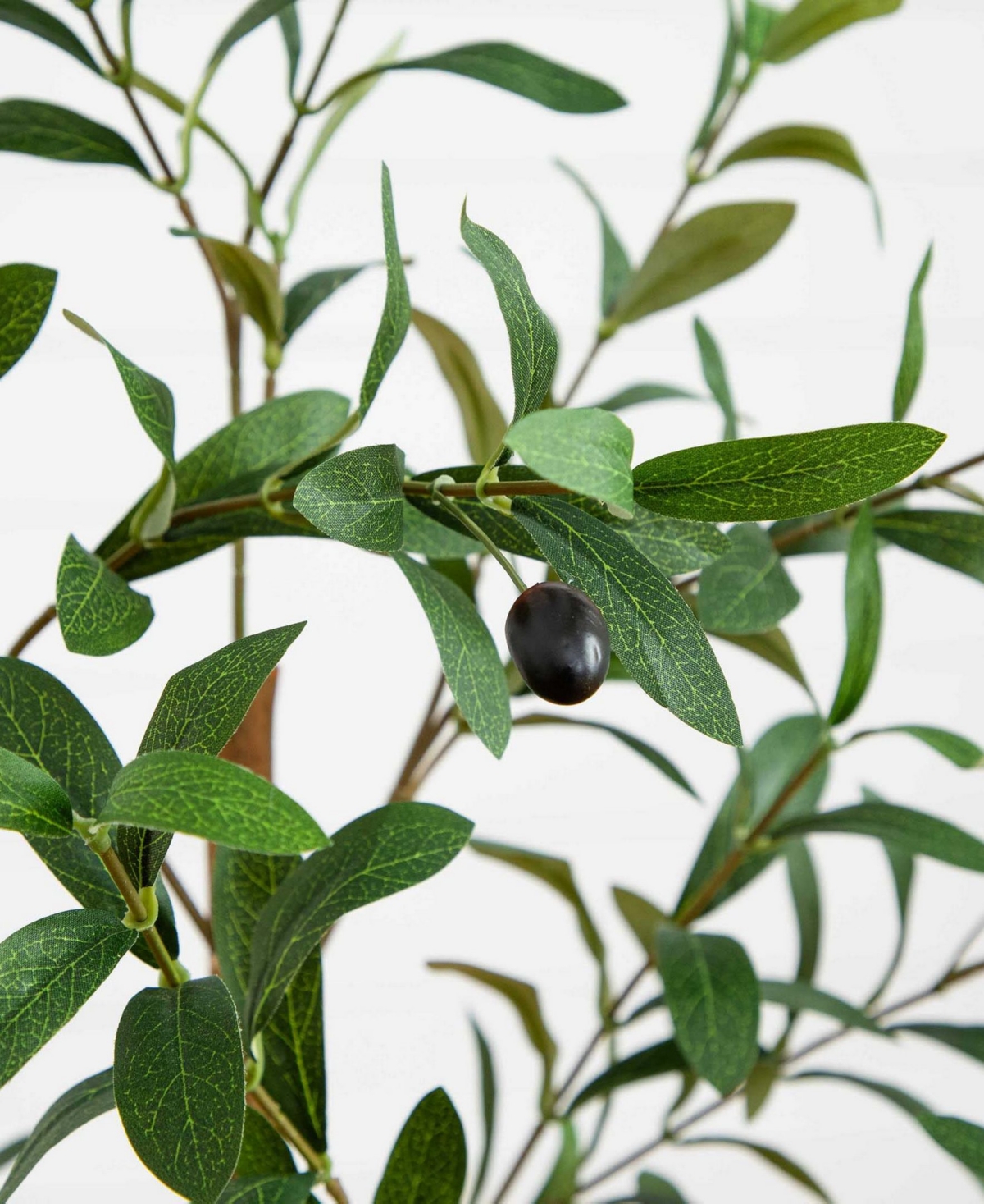 Nearly Natural 3ft. Artificial Olive Tree With Natural Trunk In Green