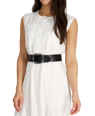 Women's Reversible Oversized Statement Buckle Belt