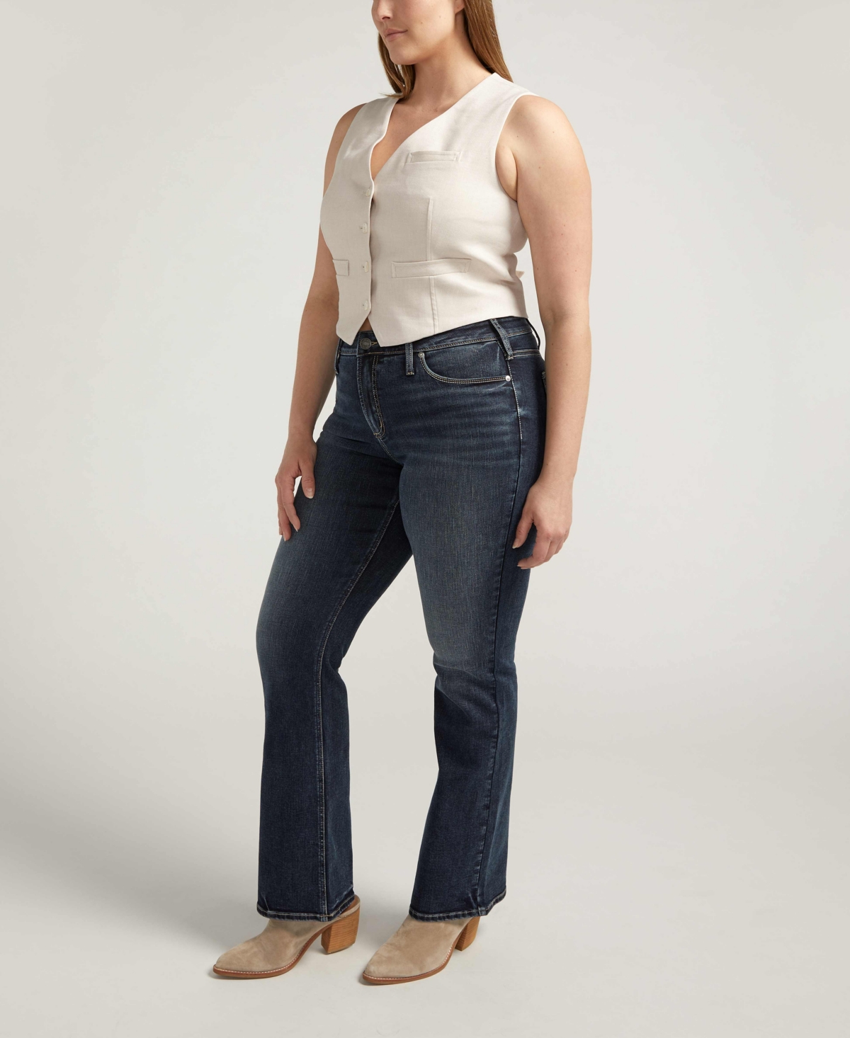Silver Jeans Co. Plus Size Suki Mid Rise Curvy Fit Bootcut Jeans
