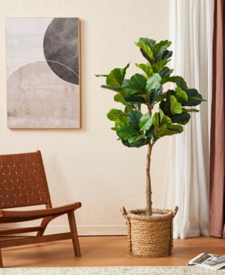 5ft. Faux Fiddle Leaf Fig Tree in Pot