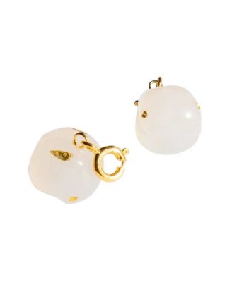 Bunny — Jade stone charm earrings