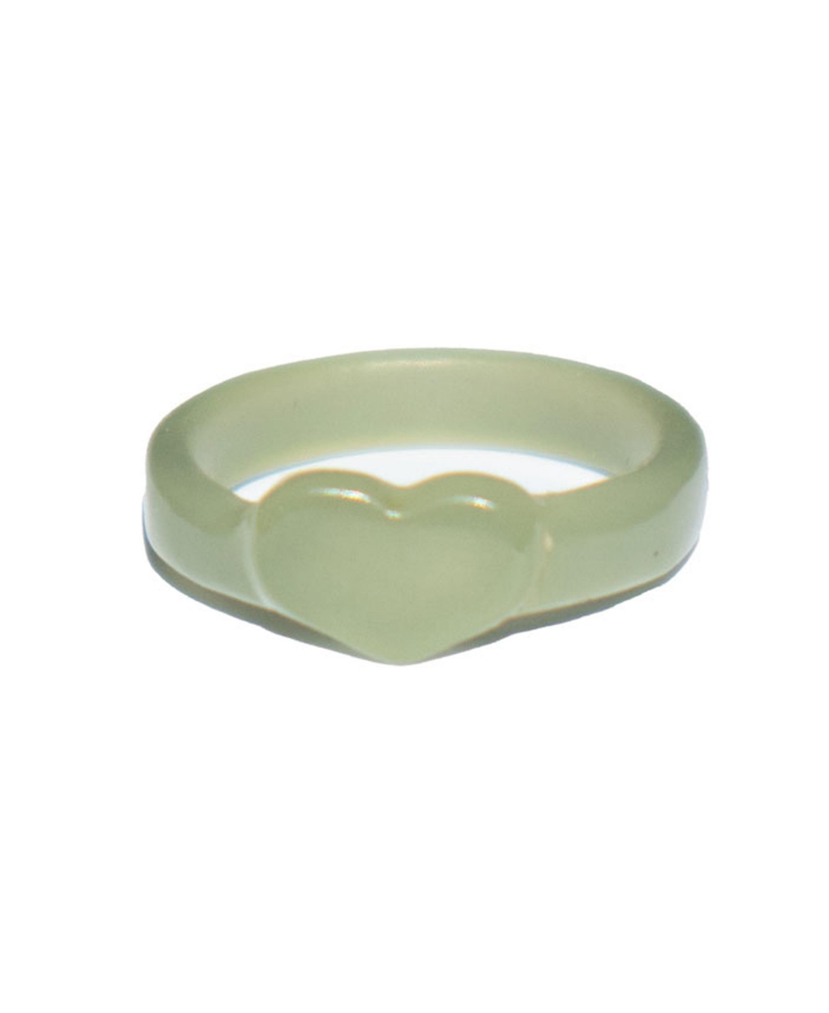 Heart - Jade ring - Green