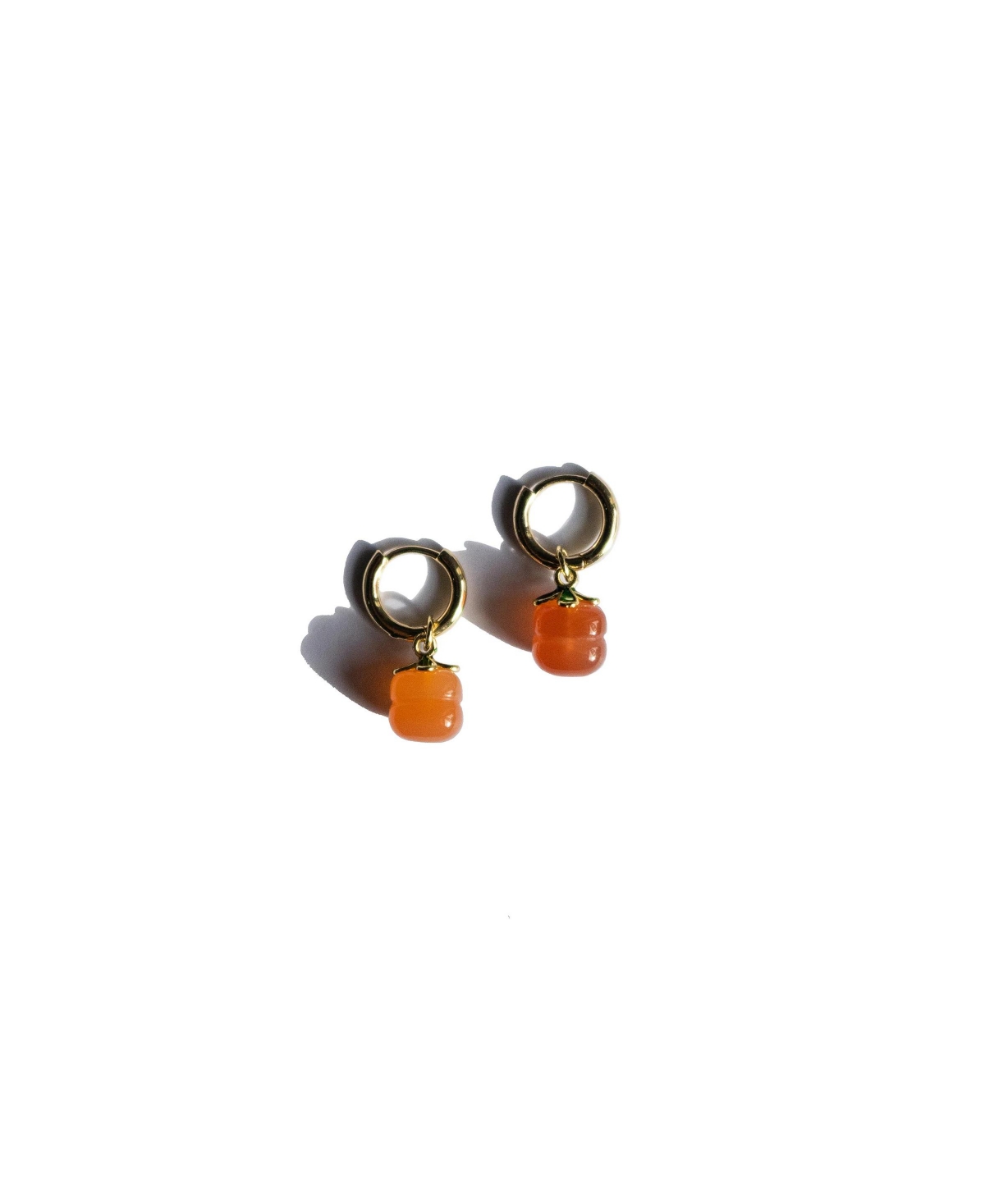 Harvest - Persimmon Jade stone charm earrings - Pink