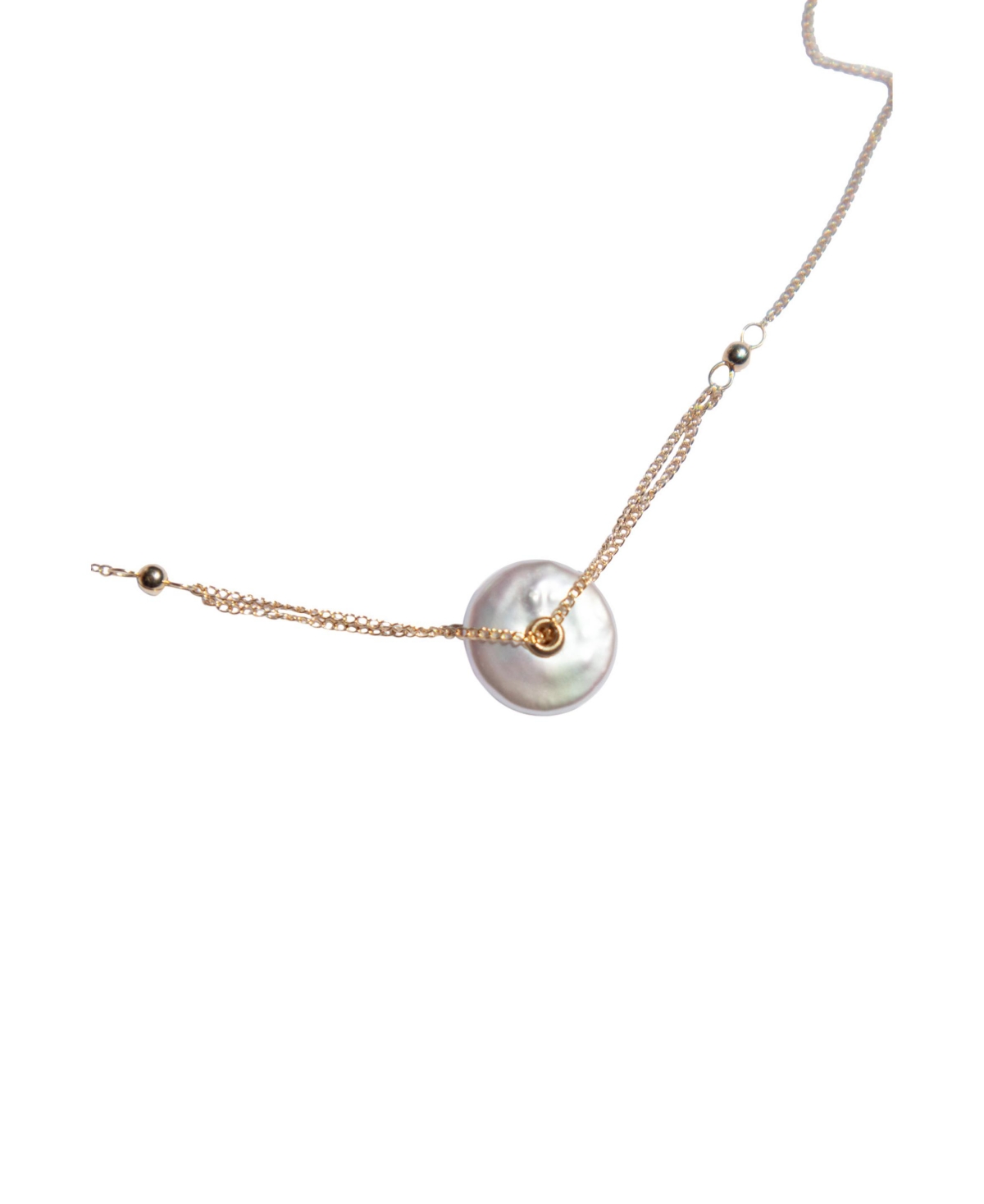 Mabel - pendant pearl necklace - White