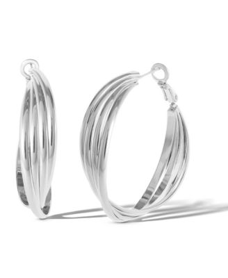 Womens Hoop Earrings  Gold or Silver Tone Earrings for Women