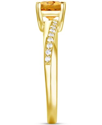 Amethyst (3/4 ct. t.w.) & Lab-Grown White Sapphire (1/6 ct. t.w.) in 14k Gold-Plated Sterling Silver (Also Available in Additional Gemstones)