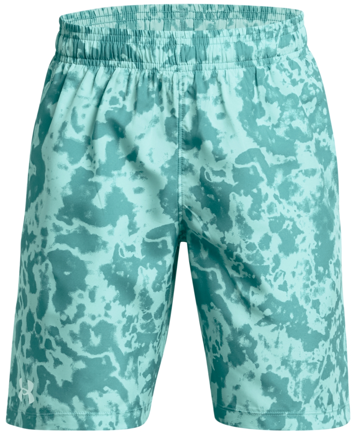 Under Armour Kids' Big Boys Woven Printed Shorts In Radial Turquoise,white