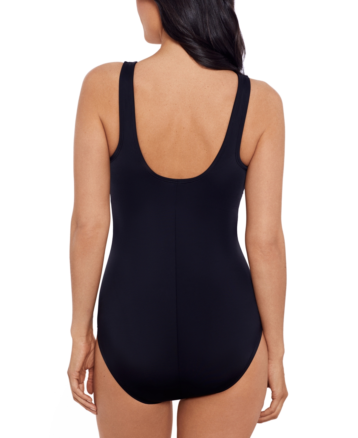 Shop Swim Solutions Women's Printed High-neck One-piece Swimsuit, Created For Macy's In Multi