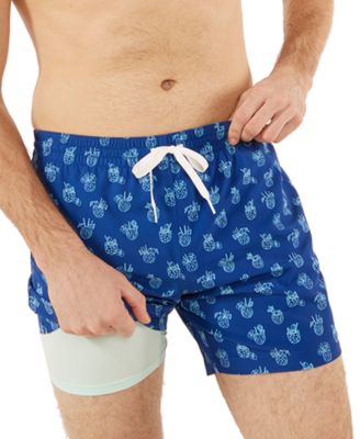 Chubbies - Men's The Coladas Quick-Dry 5-1/2" Swim Trunks with Boxer-Brief Liner