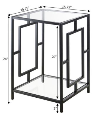 15.75" Town Square Metal End Table with Shelf