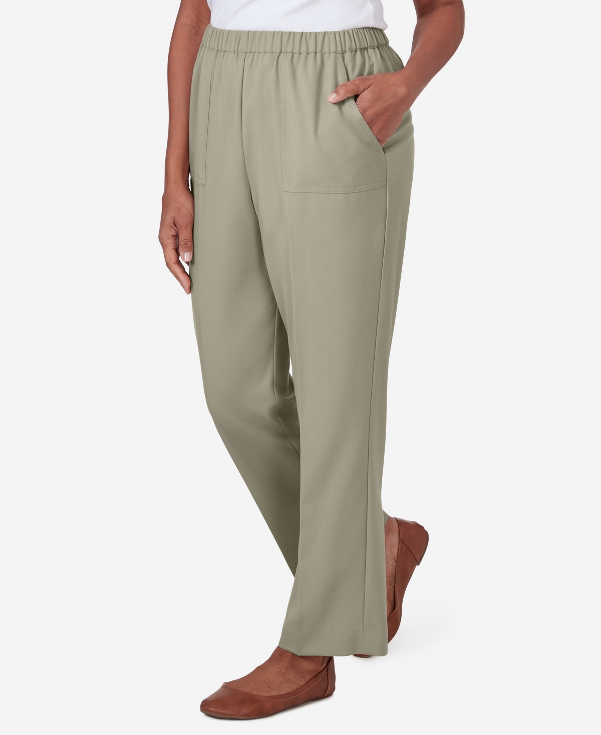 Alfred Dunner Women's Tuscan Sunset Twill Average Length Pants