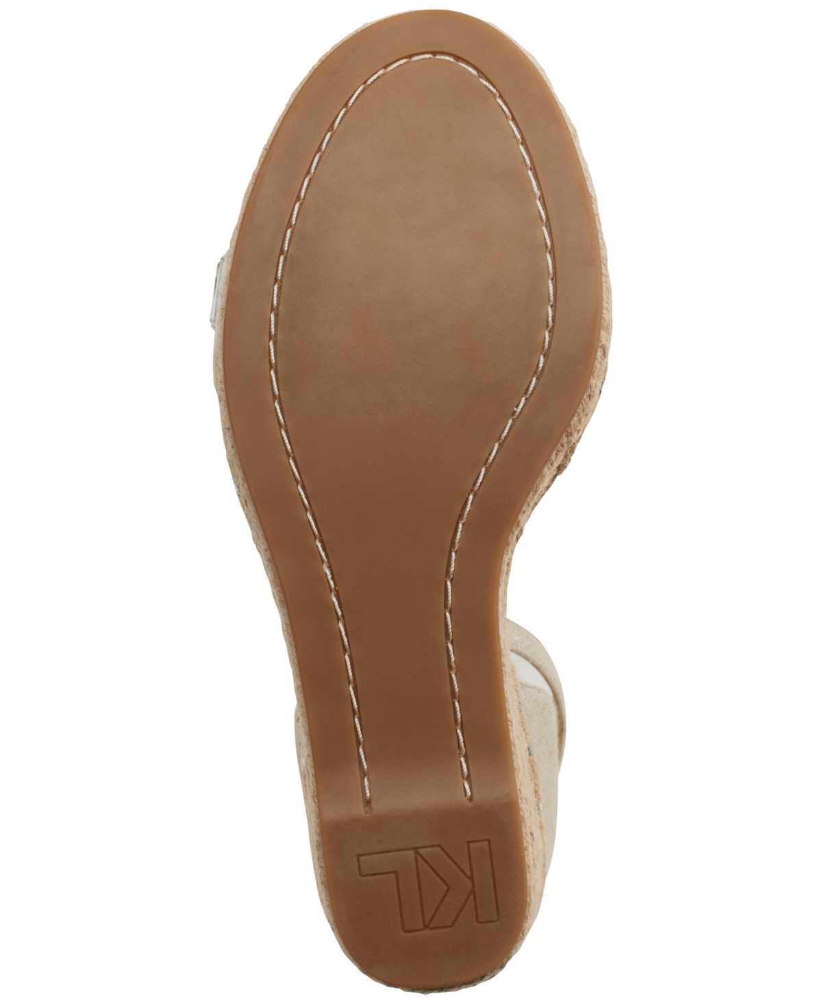 Karl Lagerfeld Paris Catalyna Embellished Wedge Espadrille Sandals - White