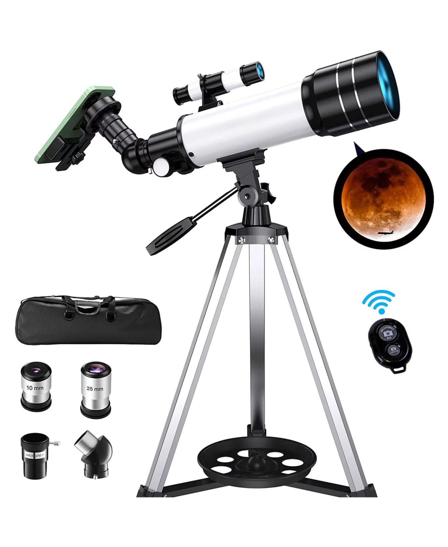 Детская игрушка SUGIFT Telescope 70mm Aperture 400mm Az Mount Beginner-Friendly Astronomy Telescope, Ages 5+ — фото 1