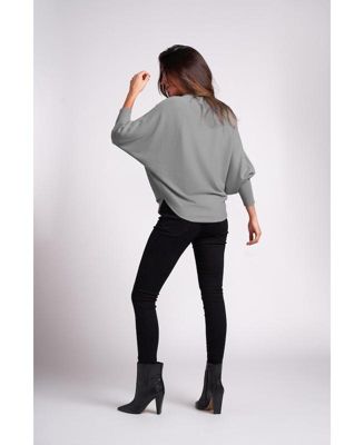 Women's Ivy Oversized Dolman 3/4 Sleeve Sweater