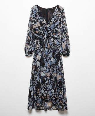 MANGO Women's Flowy Flower Printed Dress