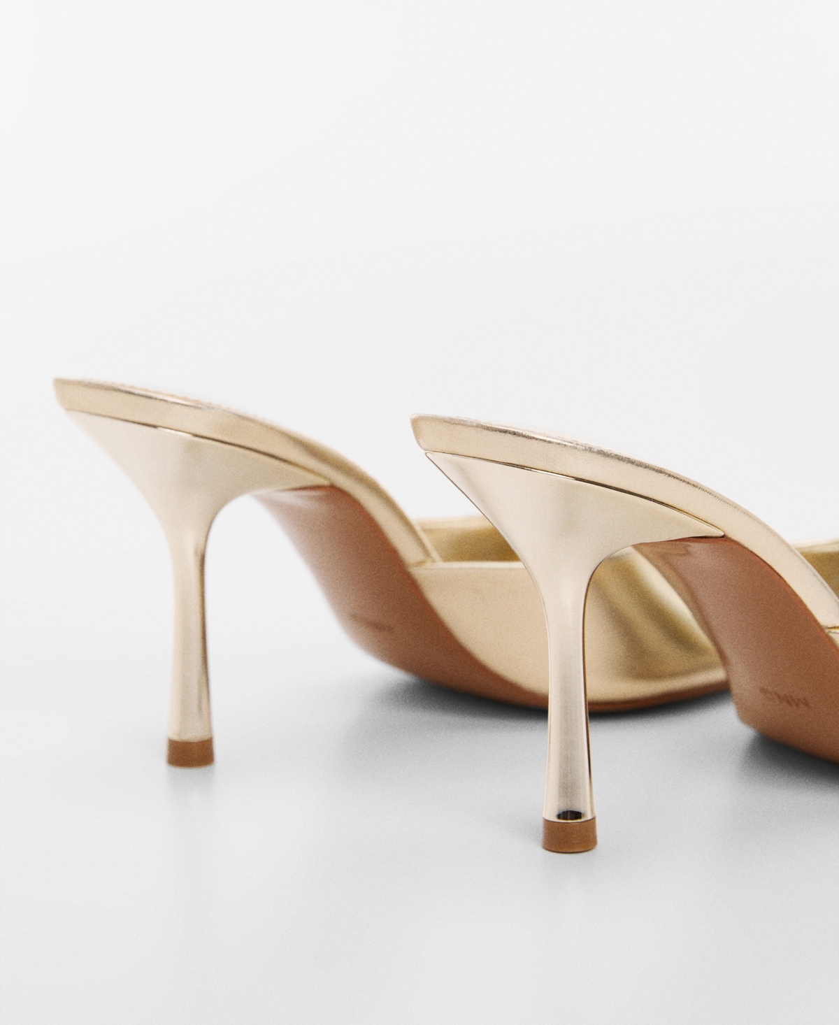 Shop Mango Women's Heel Non-structured Sandals In Gold