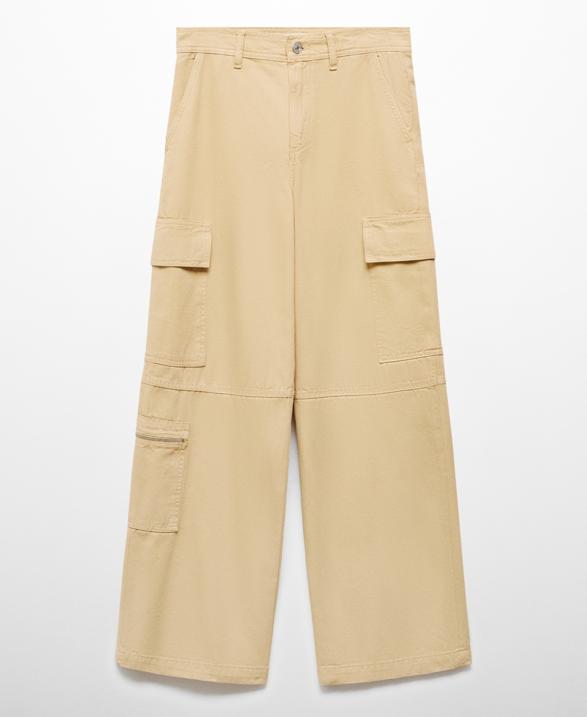 Shop Mango Women's Pocket Cargo Pants In Medium Bro