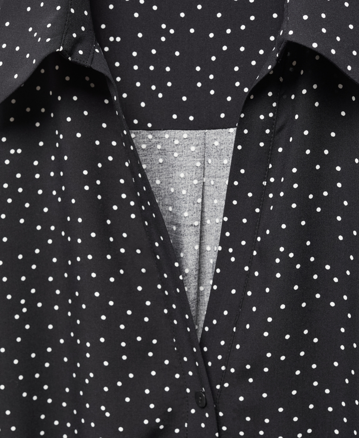 Shop Mango Women's Polka-dots Shirt Dress In Black